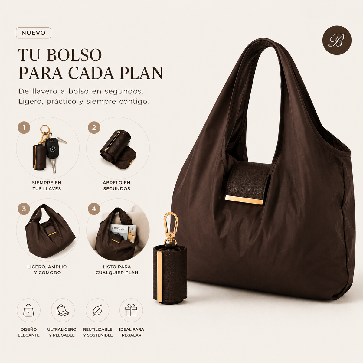 Baggkeys™ - El llavero que se transforma en bolso