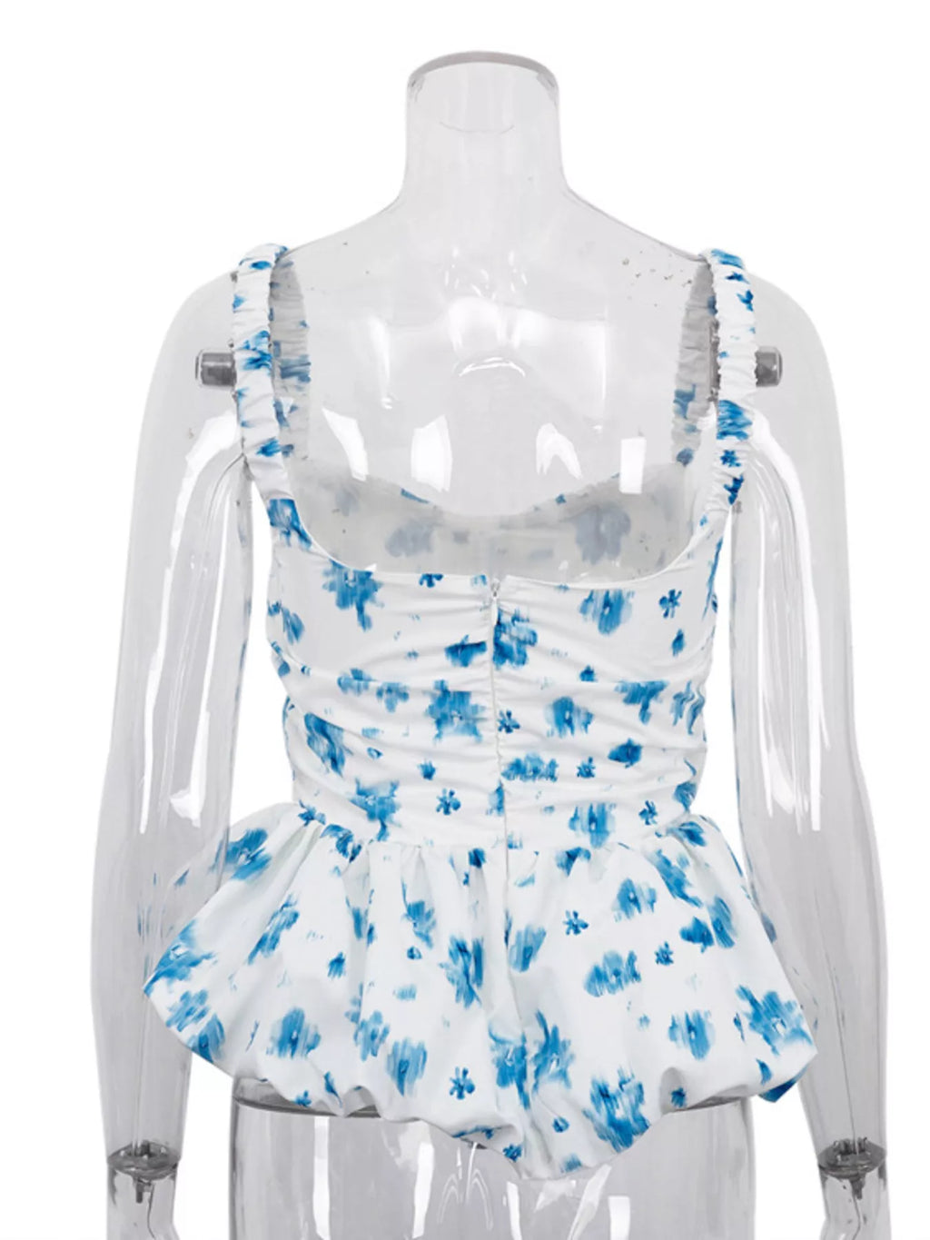 Floral Print Ruffle Hem Tank