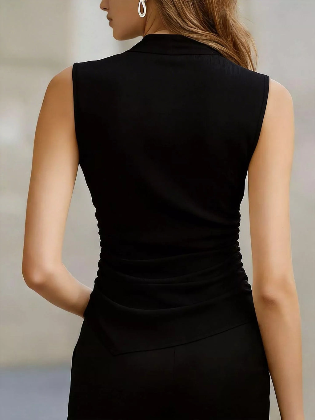 Draped Asymmetrical Tank Top