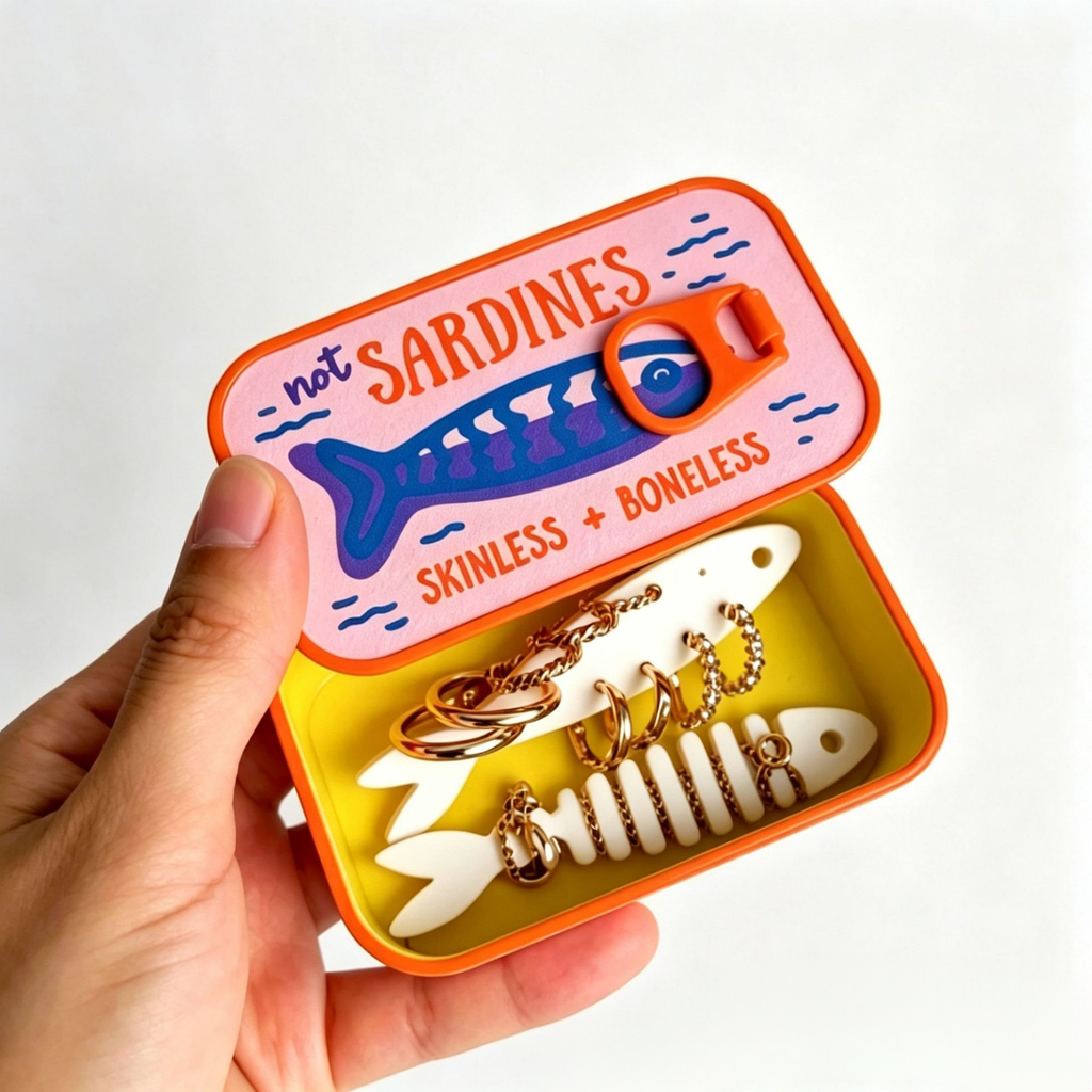 ✨ Sardine Mini Luxe Jewelry Case