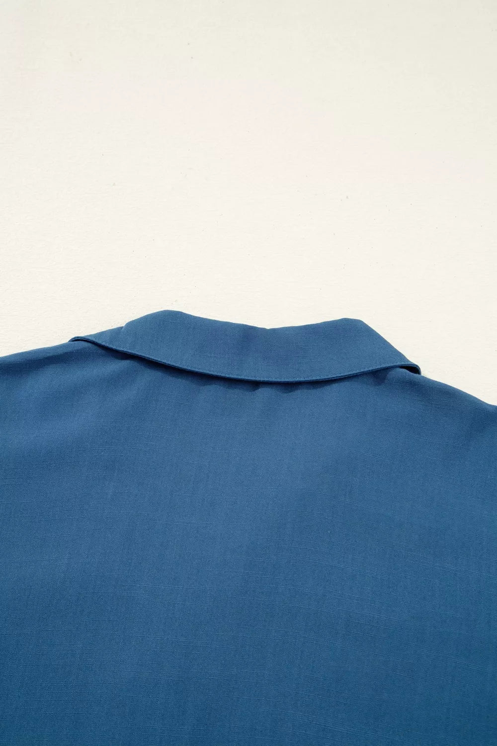Button Detail Flounce Sleeve Blouse