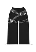 CRUSH STUDDED BELT OVERSIZED SWEATPANTS BLACK