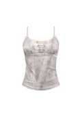 COMMAND FITTED CAMI TOP WASHED TREE CAMO