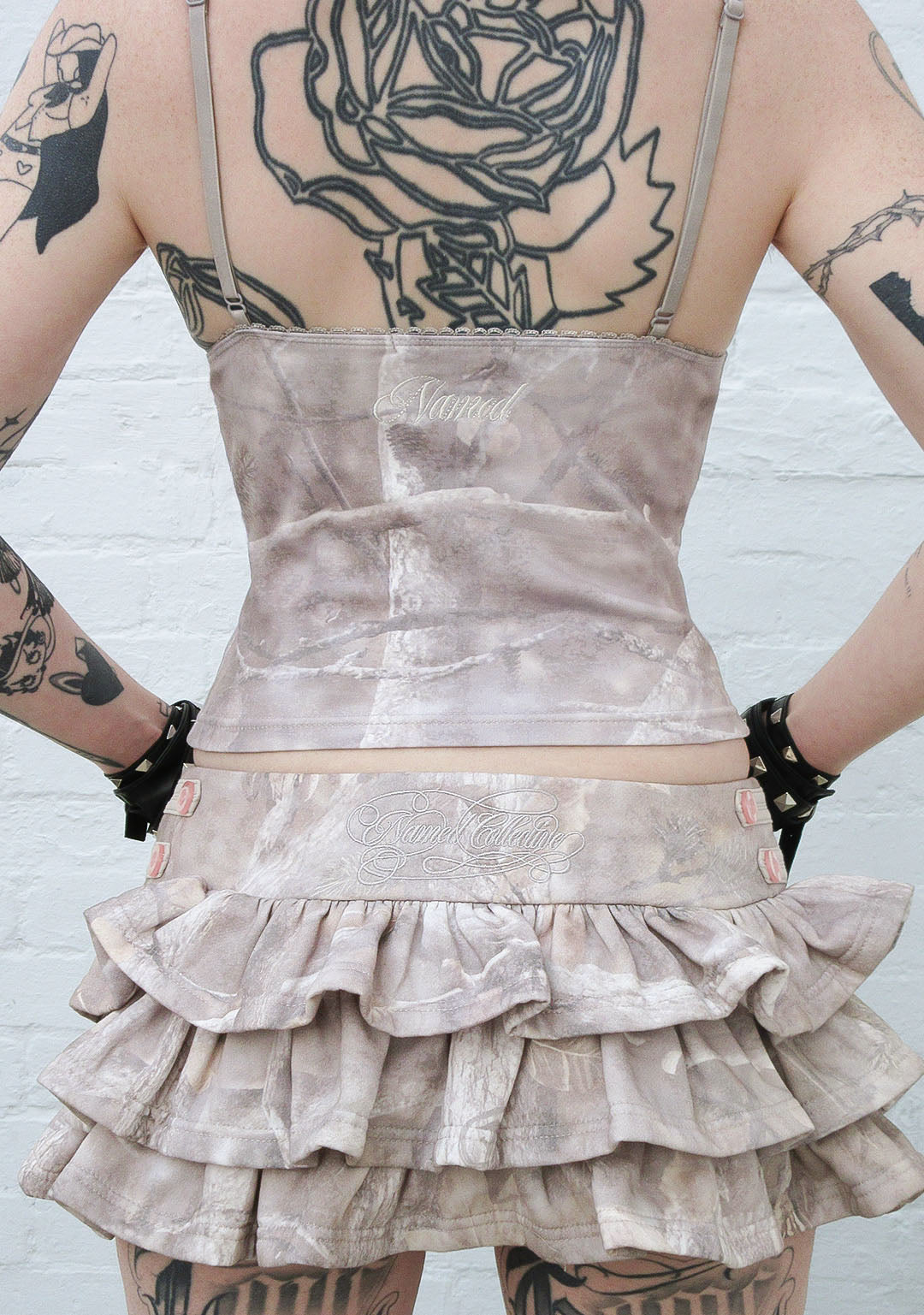 COMMAND FITTED CAMI TOP WASHED TREE CAMO