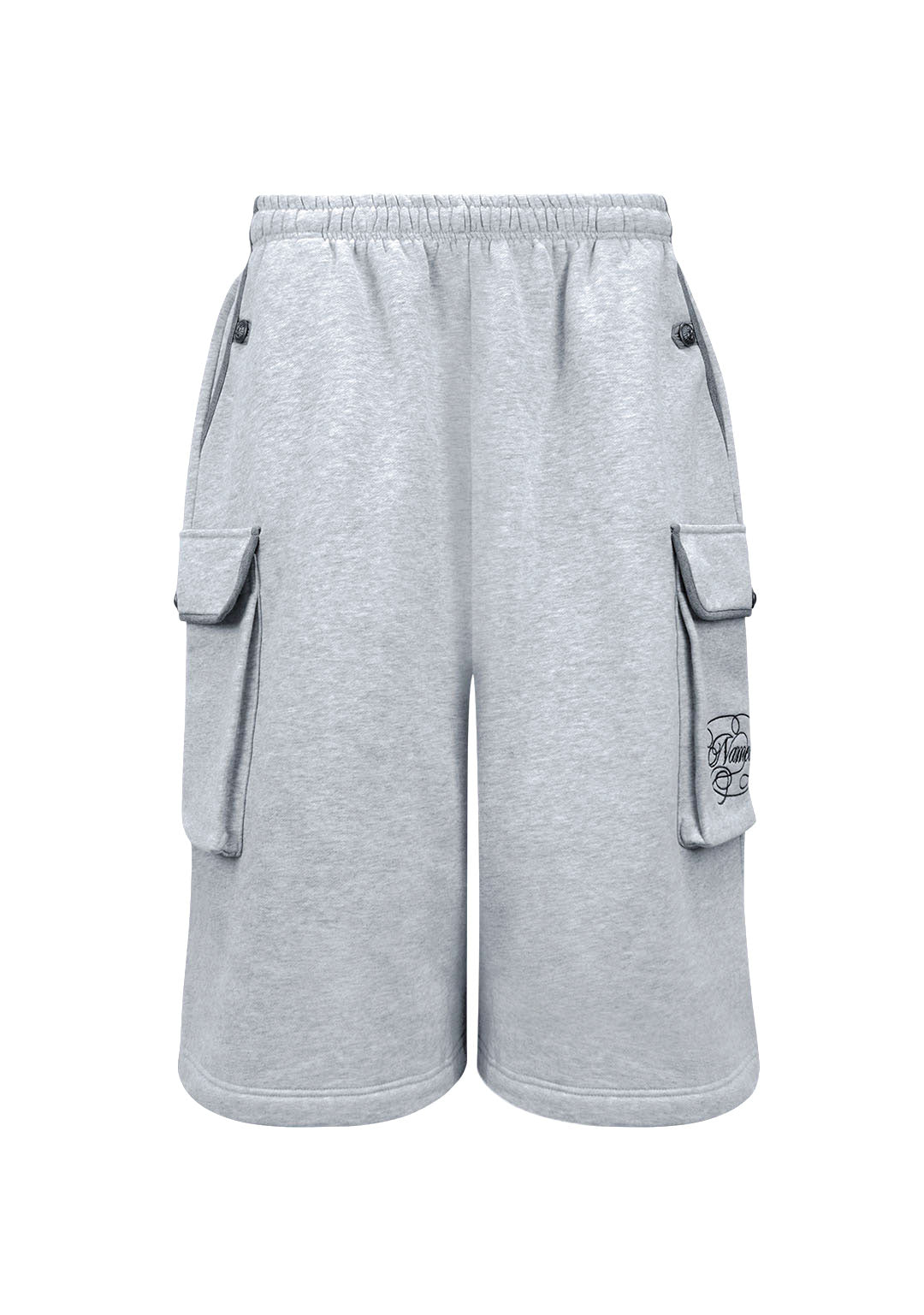 COMMAND OVERSIZED CARGO SWEATSHORTS GREY MARL