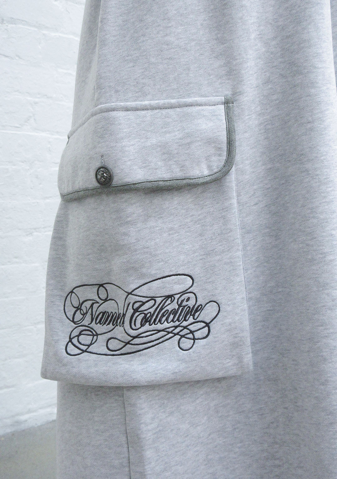 COMMAND OVERSIZED CARGO SWEATSHORTS GREY MARL