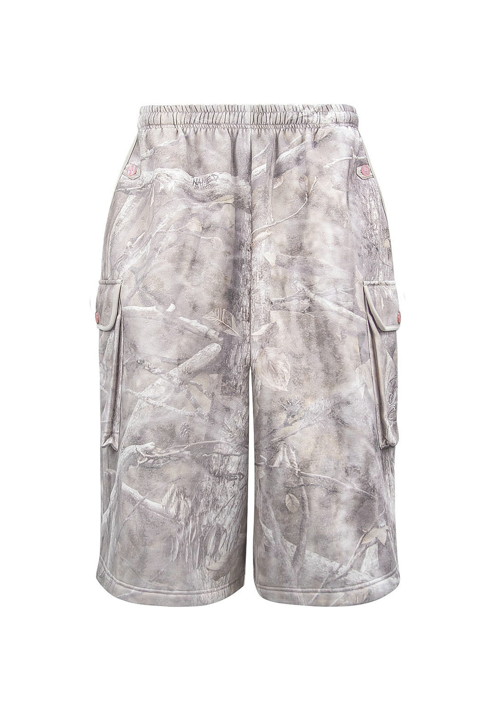 COMMAND OVERSIZED CARGO SWEATSHORTS WASHED TREE CAMO