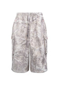 COMMAND OVERSIZED CARGO SWEATSHORTS WASHED TREE CAMO
