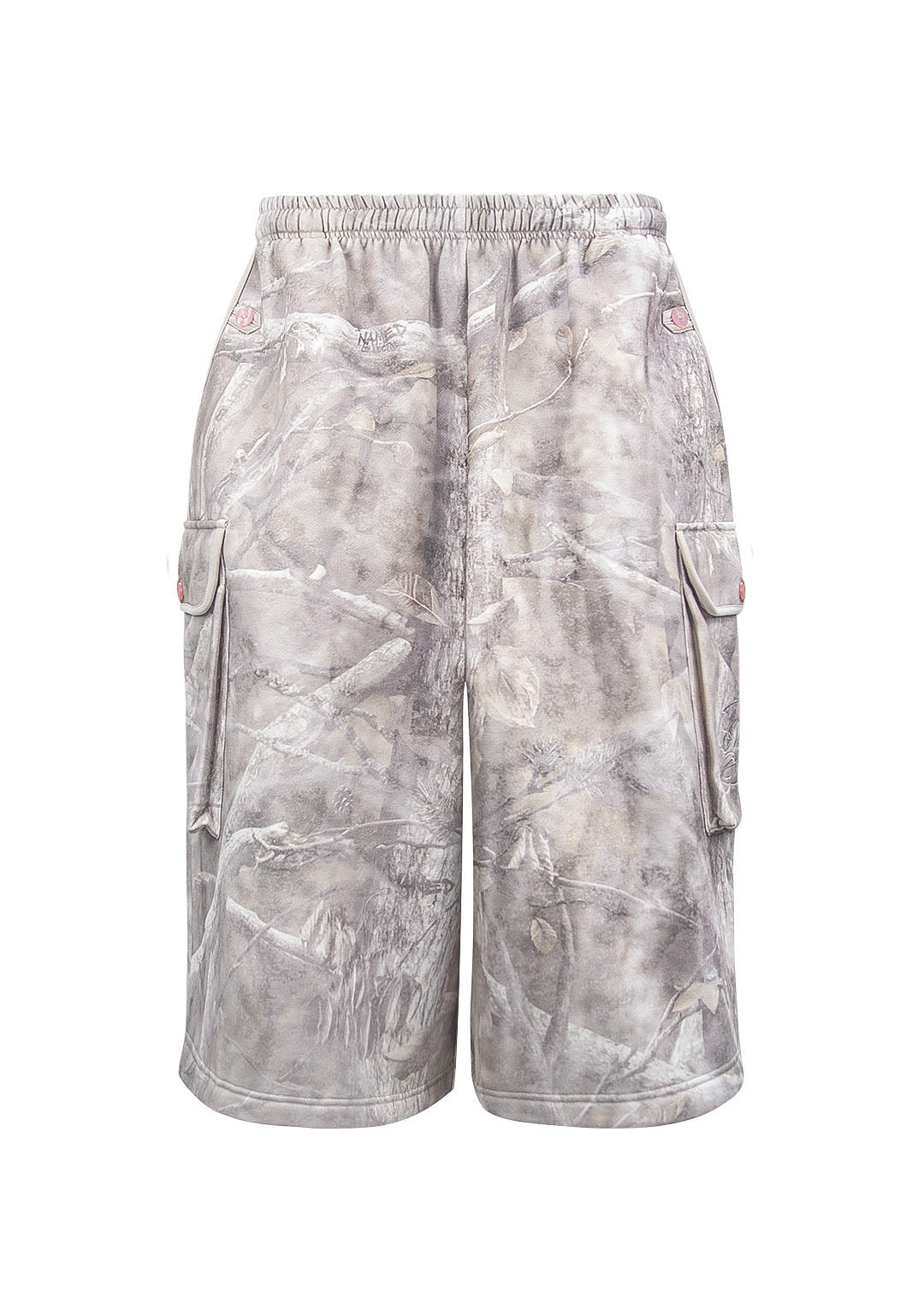 COMMAND OVERSIZED CARGO SWEATSHORTS WASHED TREE CAMO