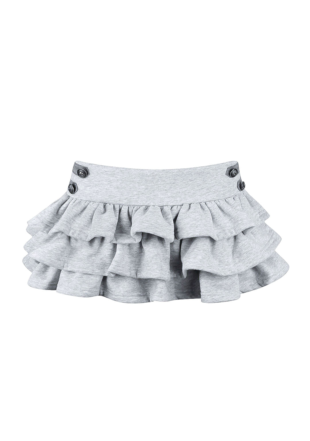 COMMAND RUFFLE MICRO SKIRT GREY MARL