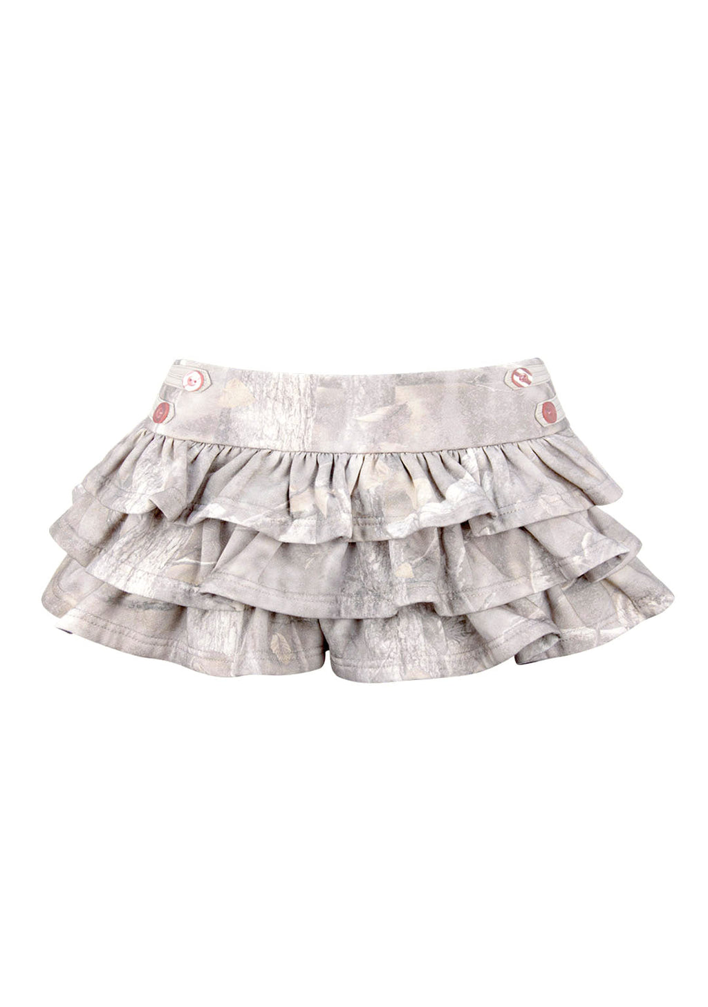 COMMAND RUFFLE MICRO SKIRT WASHED TREE CAMO
