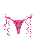 EDGE RHINESTONE THONG BIKINI BOTTOMS HOT PINK