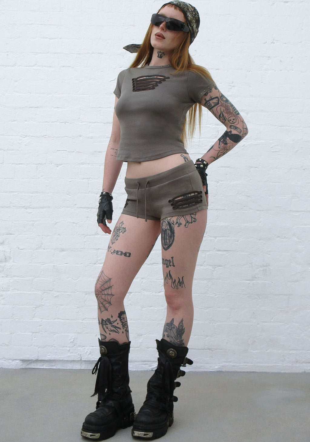 ENIGMA MILITARY MICRO RACER SHORTS WASHED ARMY GREEN