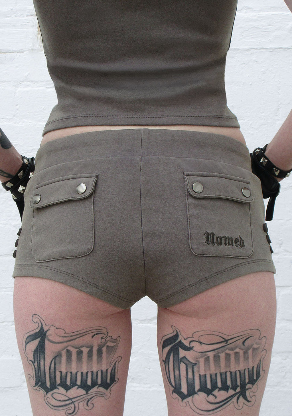 ENIGMA MILITARY MICRO RACER SHORTS WASHED ARMY GREEN