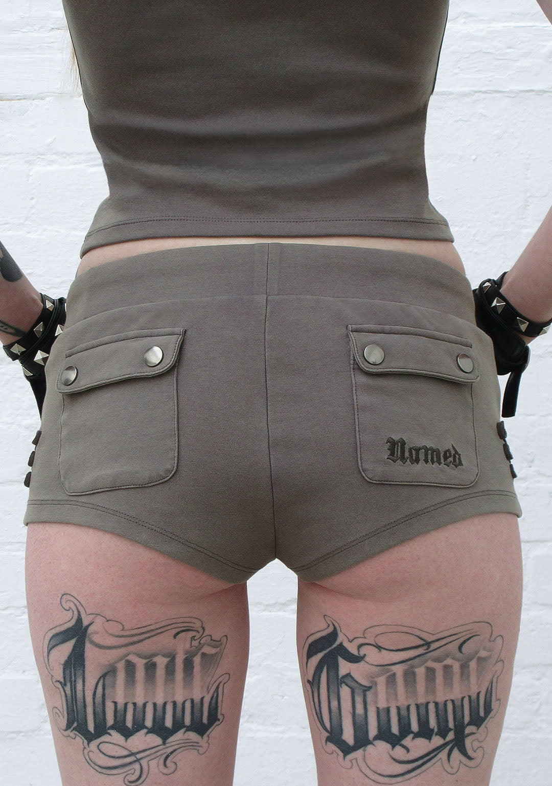 ENIGMA MILITARY MICRO RACER SHORTS WASHED ARMY GREEN
