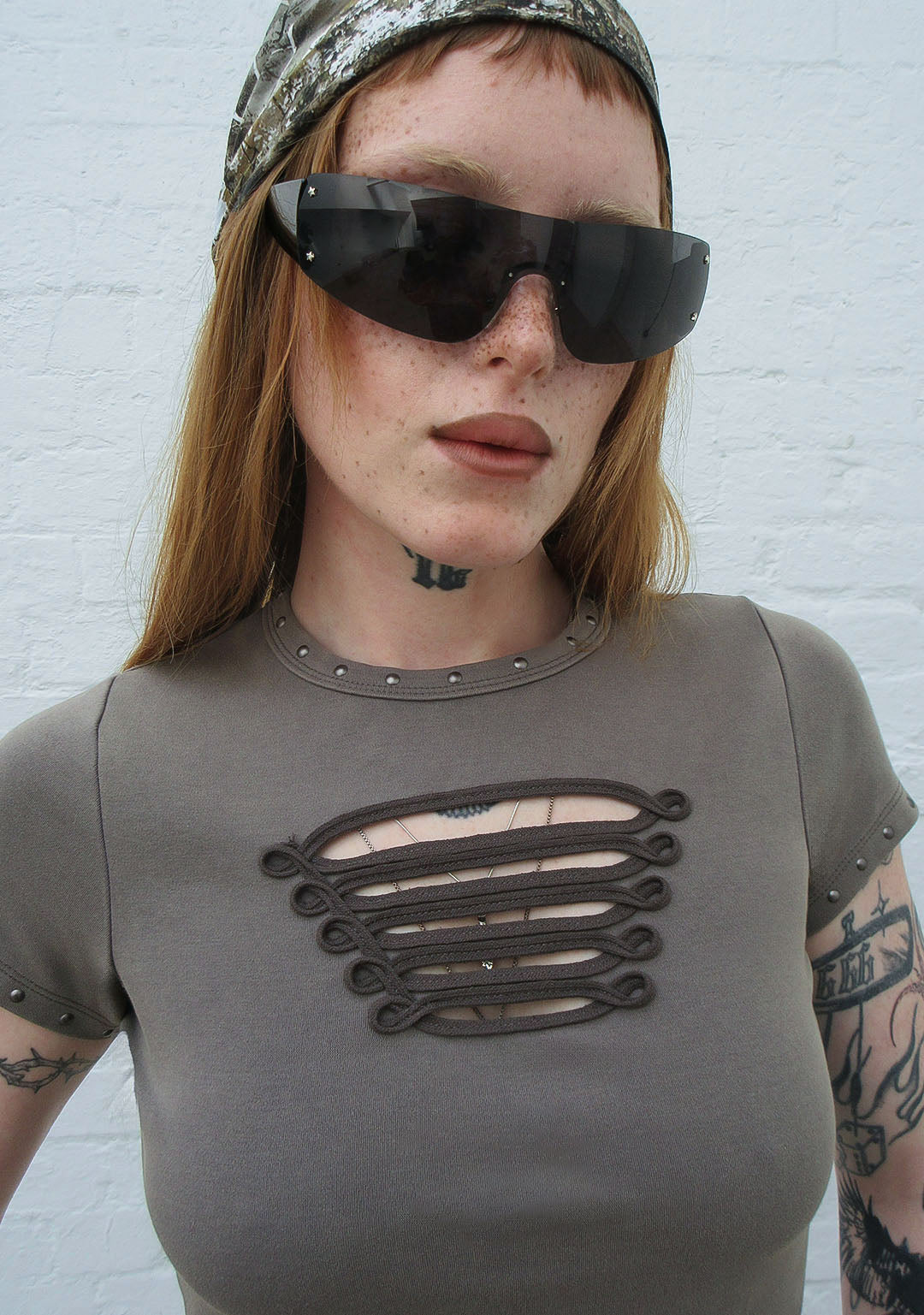 ENIGMA MILITARY SCULPT BABY TEE WASHED ARMY GREEN