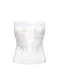 FALLEN RHINESTONE TUBE TOP WHITE