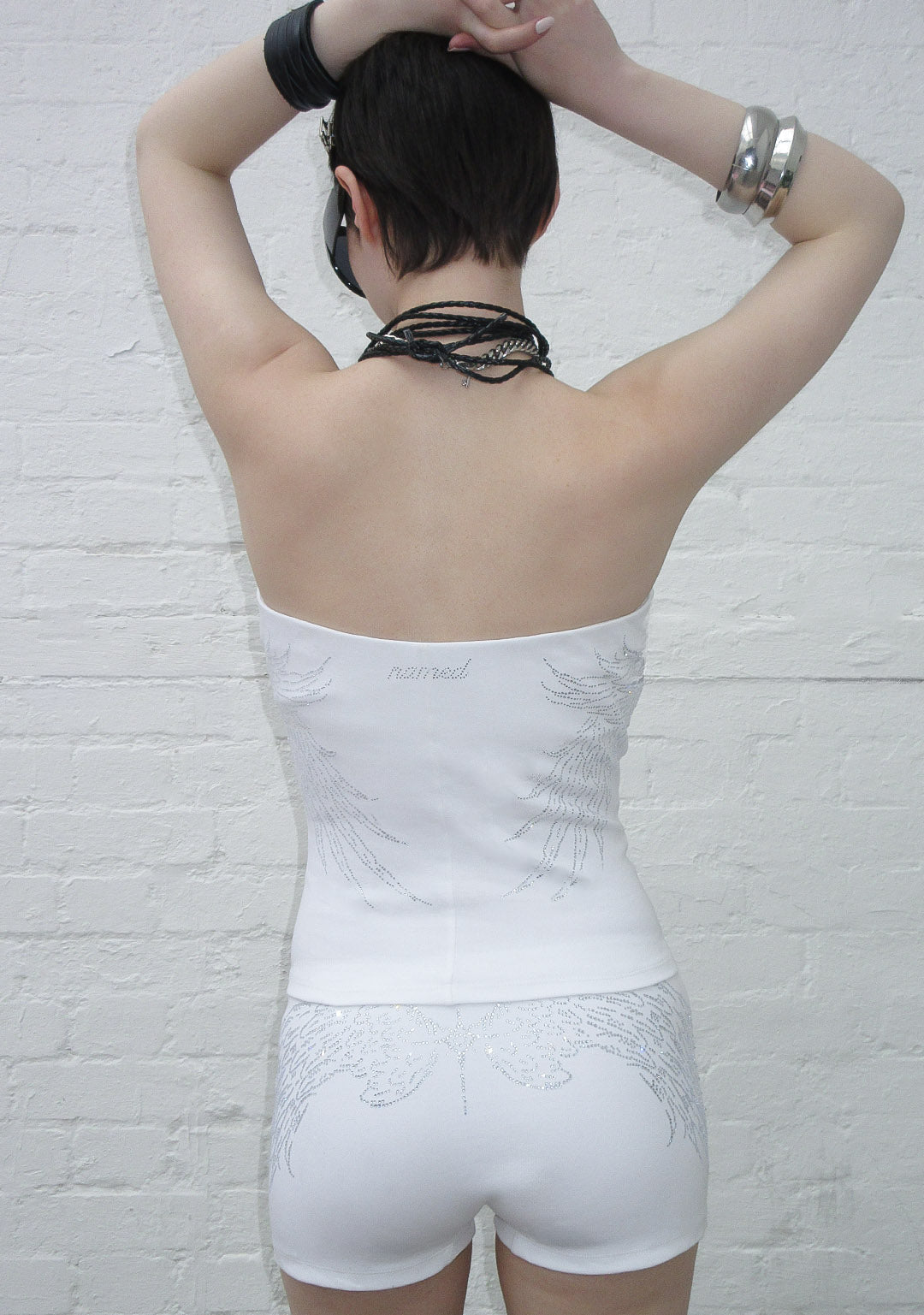FALLEN RHINESTONE TUBE TOP WHITE