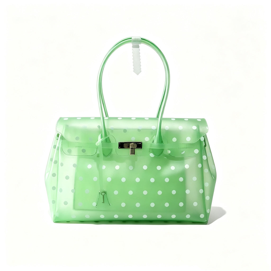 Girly Polka Dots Jelly Tote Shoulder Bag