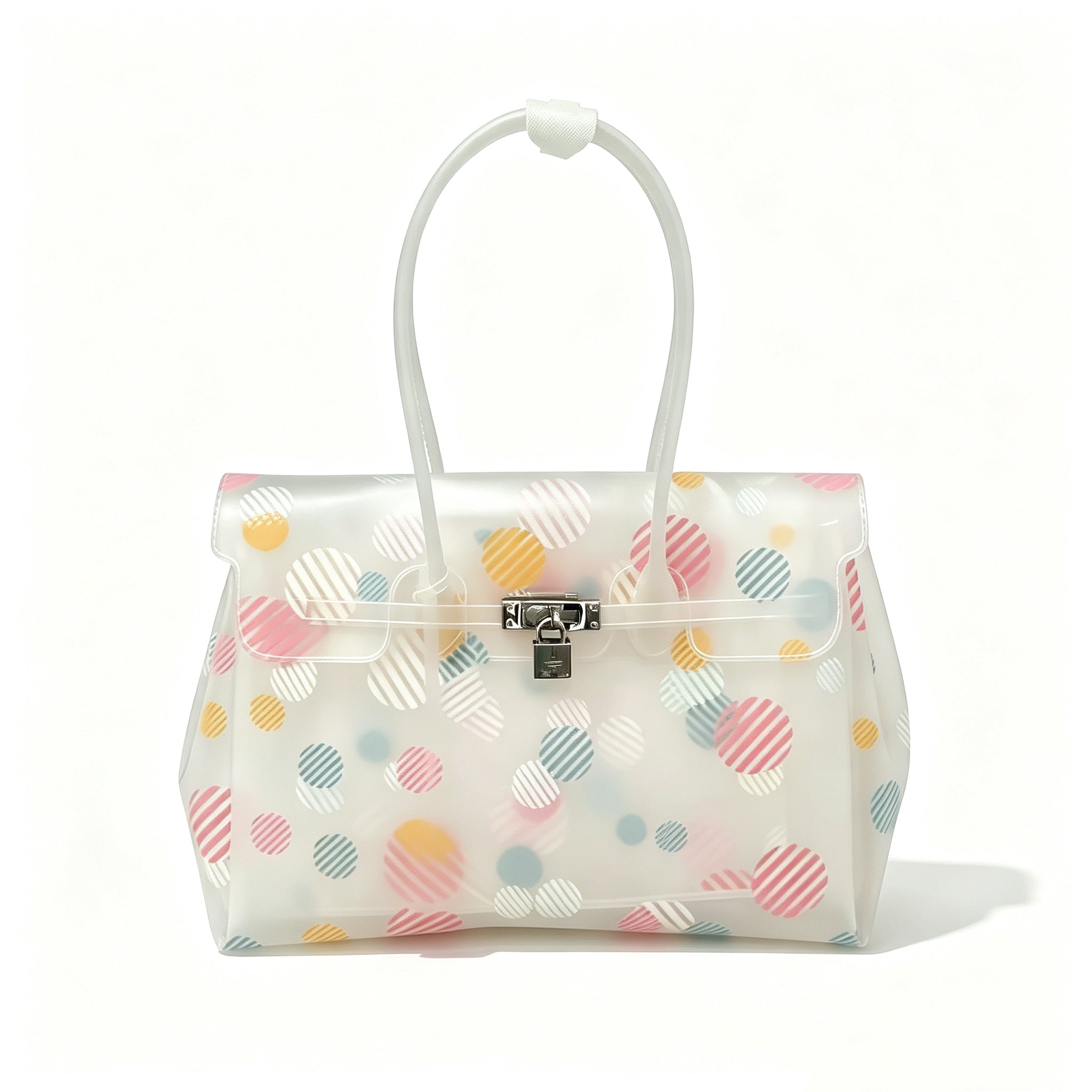 Girly Polka Dots Jelly Tote Shoulder Bag
