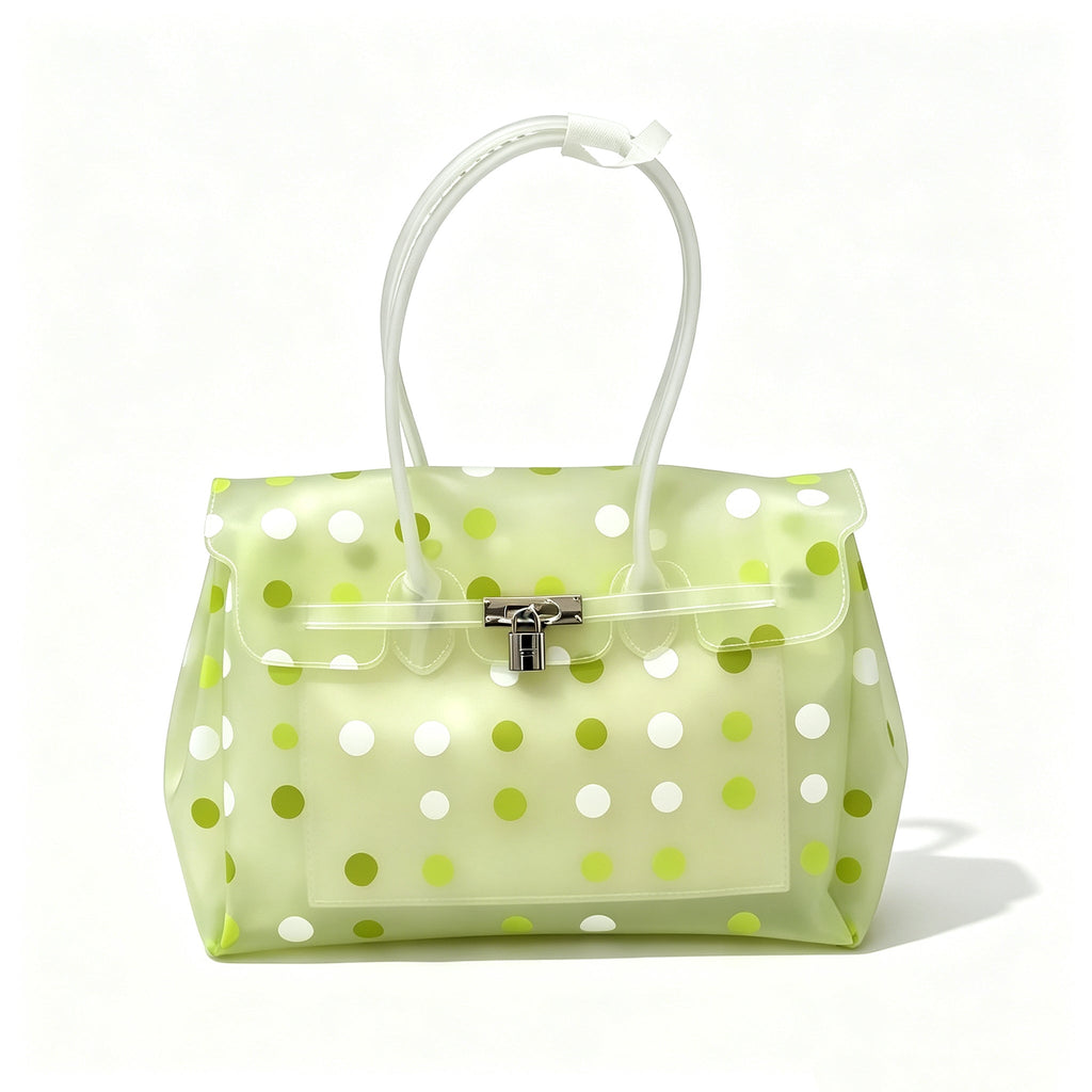 Girly Polka Dots Jelly Tote Shoulder Bag
