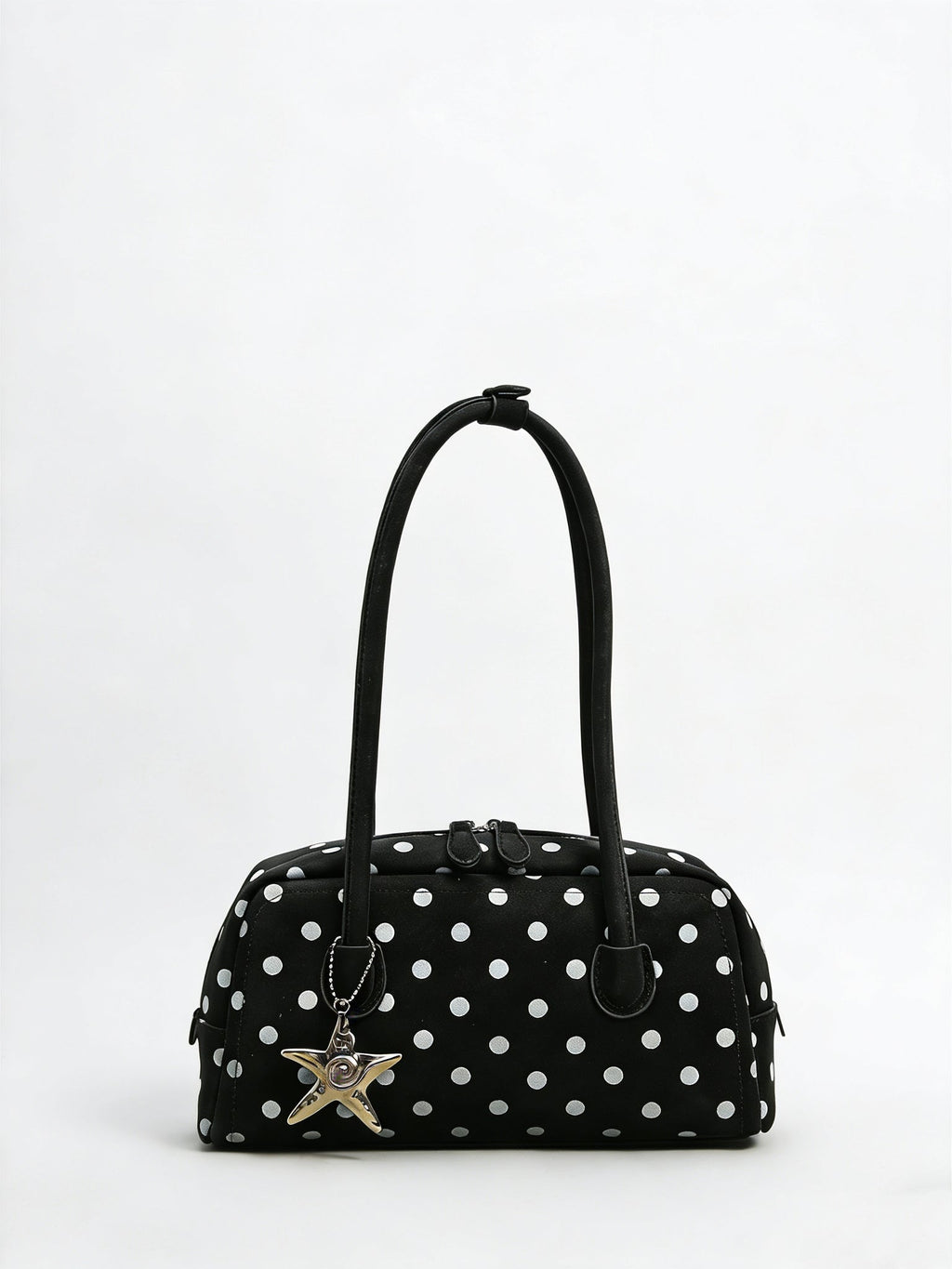 Girly Polka Dots Bag Handbags Shoulder Bag Top Handle Satchel Tote Bag with Starfish Charm