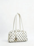 Girly Polka Dots Bag Handbags Shoulder Bag Top Handle Satchel Tote Bag with Starfish Charm