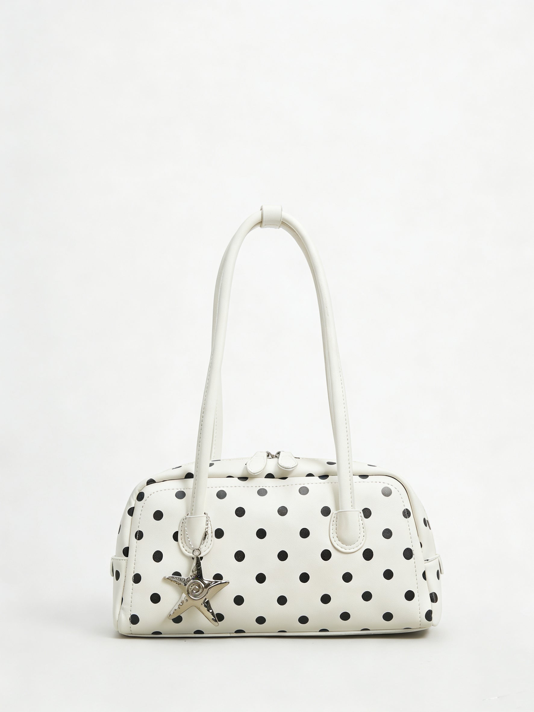 Girly Polka Dots Bag Handbags Shoulder Bag Top Handle Satchel Tote Bag with Starfish Charm