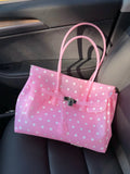 Girly Polka Dots Jelly Tote Shoulder Bag