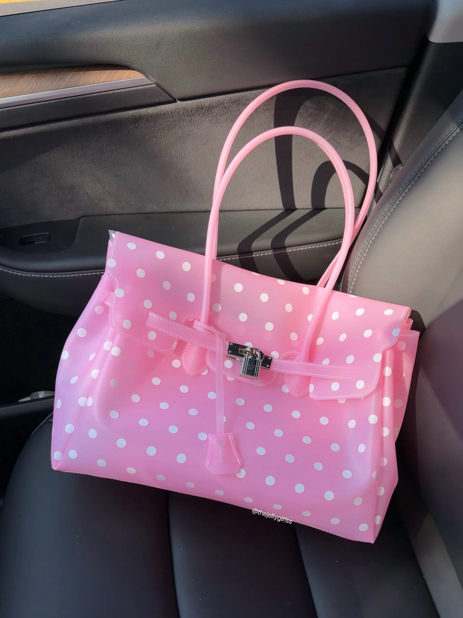Girly Polka Dots Jelly Tote Shoulder Bag