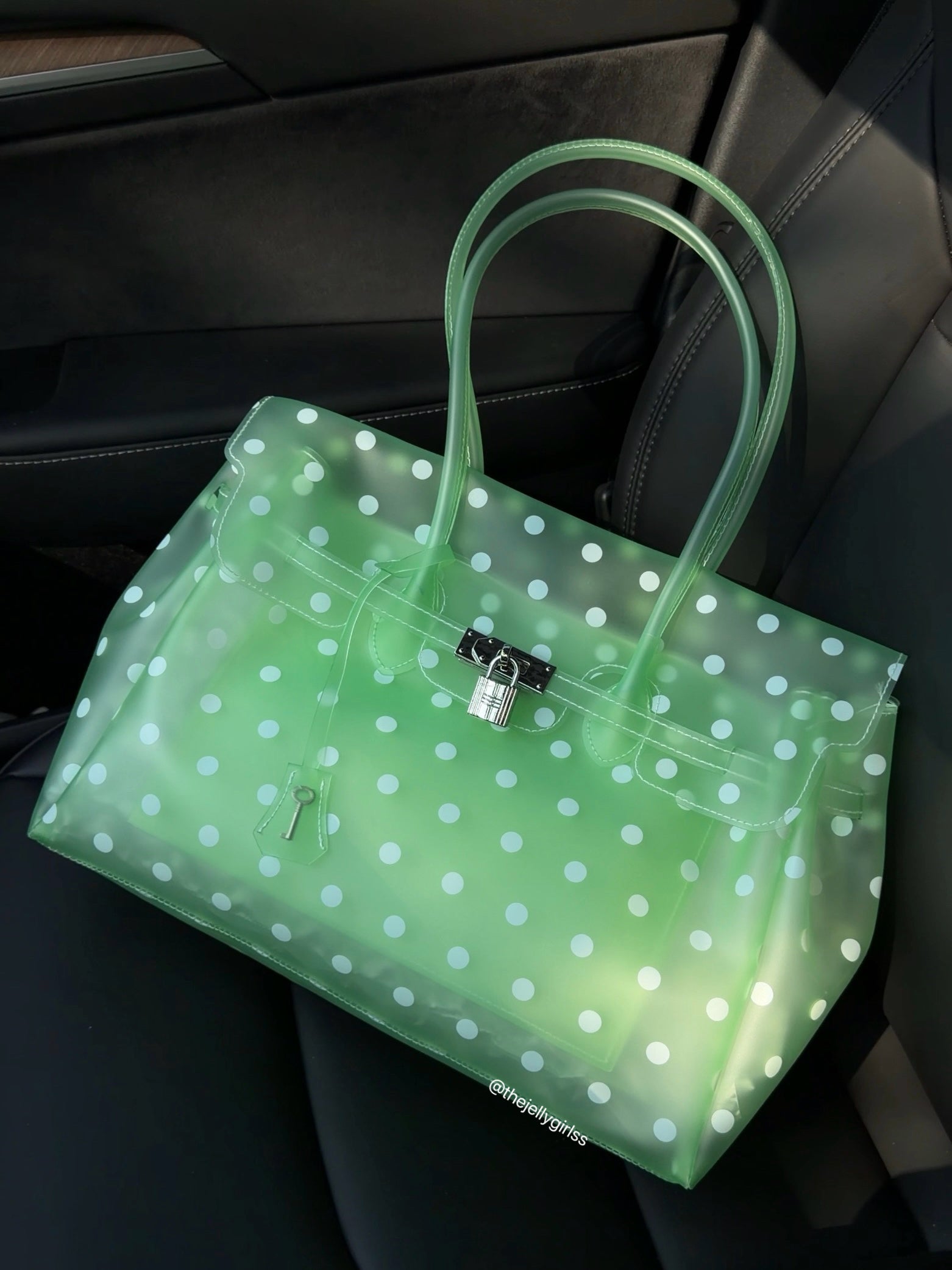 Girly Polka Dots Jelly Tote Shoulder Bag
