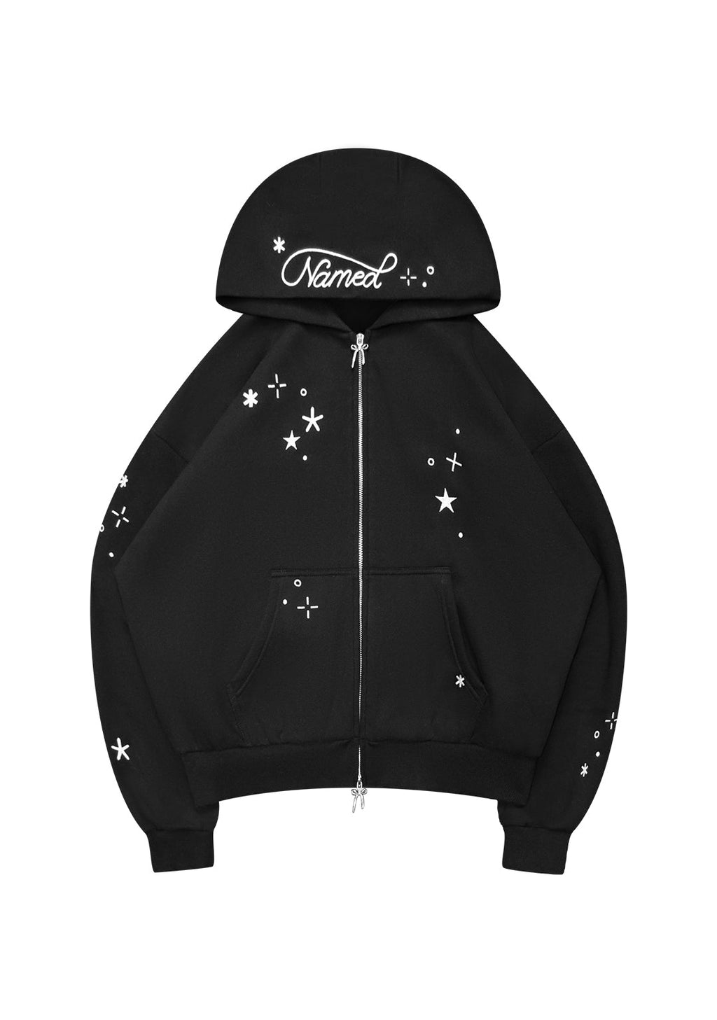 STITCH WINGS ZIP HOODIE BLACK (DETACHABLE WINGS)