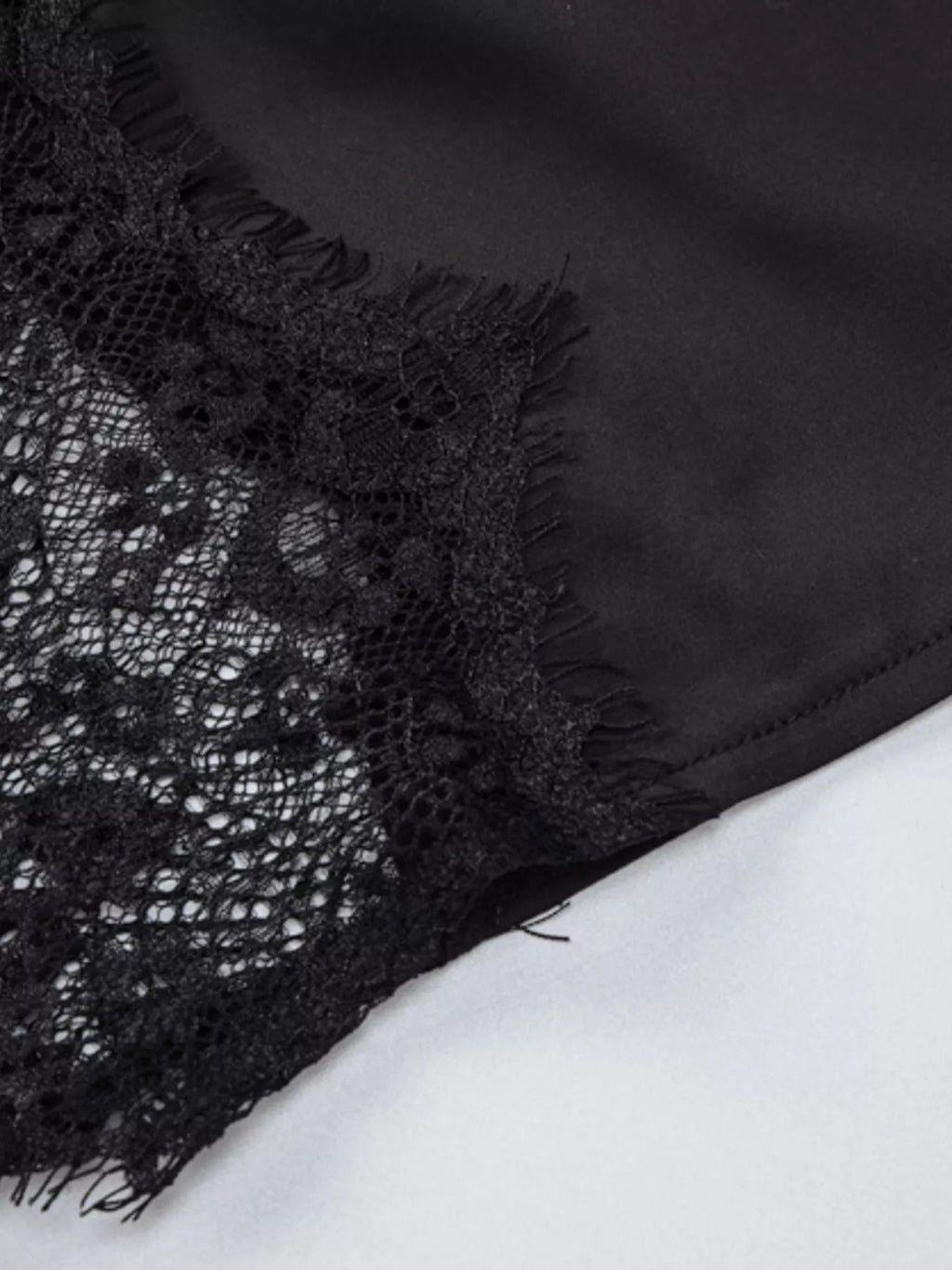 Lace Detail Split Spaghetti Strap Dress