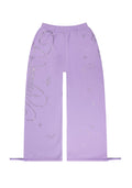 DREAMER RHINESTONE TEDDY OVERSIZED SWEATPANTS LILAC
