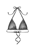 FALLEN RHINESTONE TRIANGLE BIKINI TOP WASHED BLACK