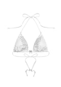 FALLEN RHINESTONE TRIANGLE BIKINI TOP WHITE