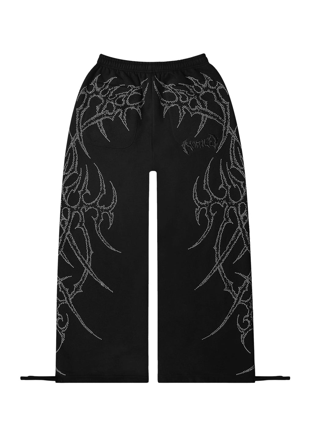 HAUNT STUDDED OVERSIZED SWEATPANTS BLACK