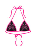IDOL RHINESTONE TRIANGLE BIKINI TOP BLACK