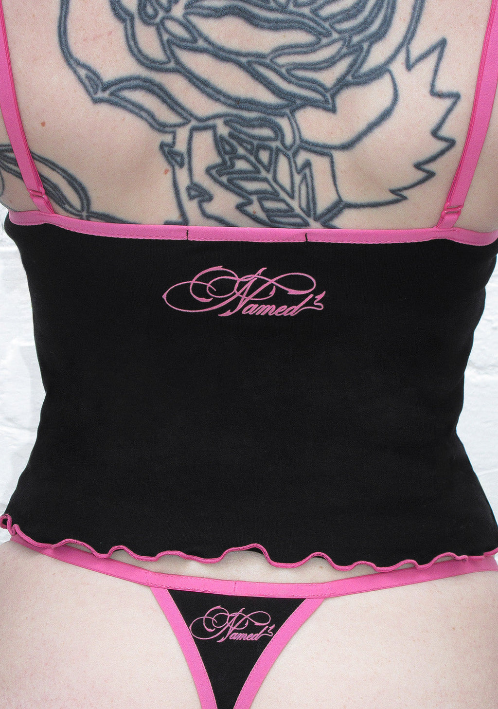 IDOL RHINESTONE FITTED CAMI TOP BLACK