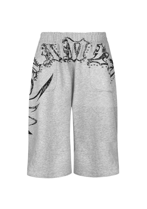 OUTLAW OVERSIZED SWEATSHORTS GREY MARL