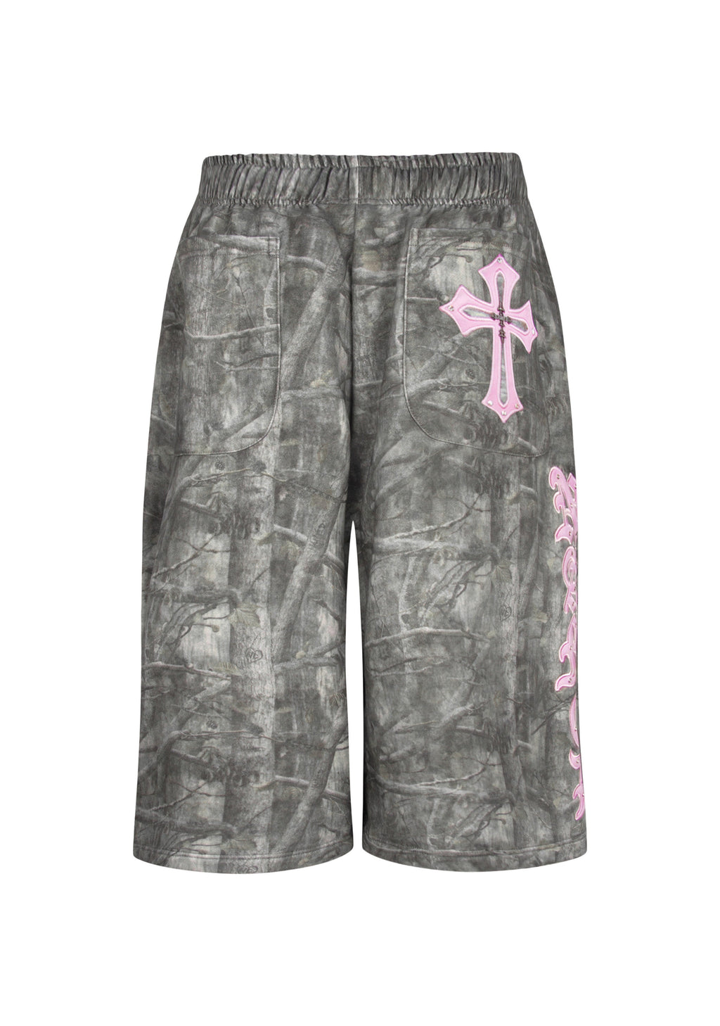 SPOILT OVERSIZED SWEATSHORTS TREE CAMO