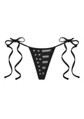 STELLAR STUDDED CHEEKY BIKINI BOTTOMS BLACK