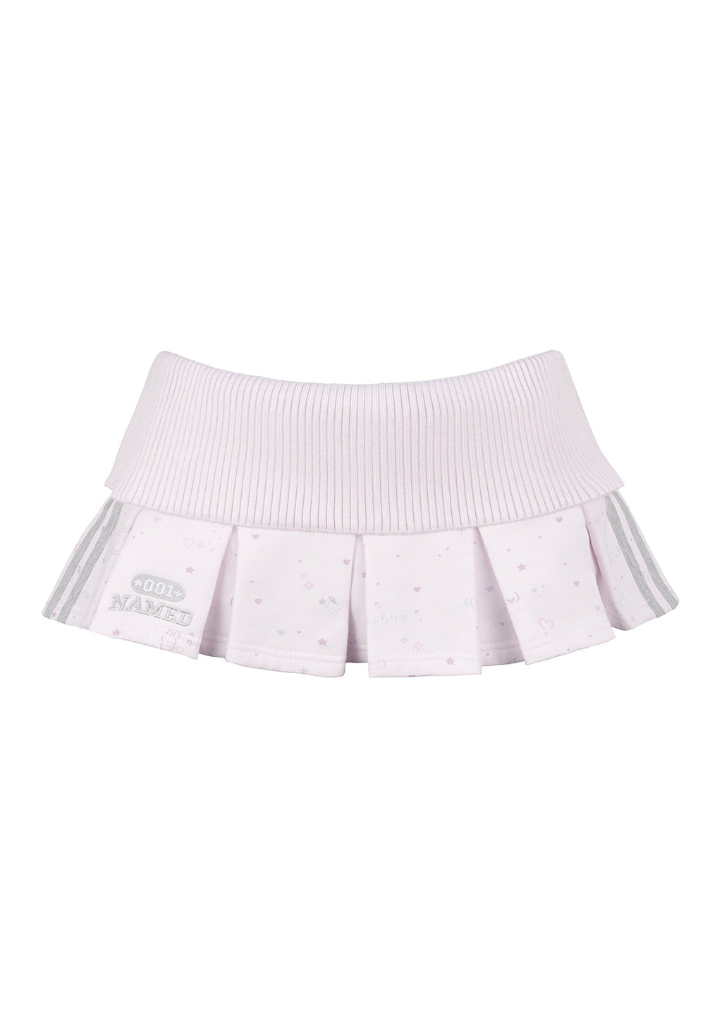MALFUNCTION SPORTY PLEATED MINI SKIRT BABY PINK