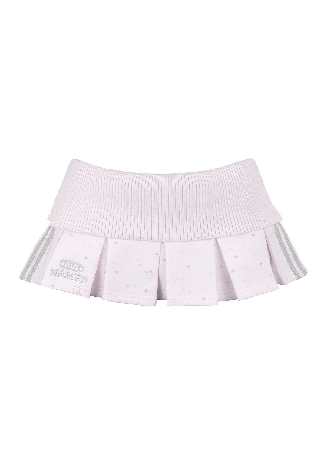 MALFUNCTION SPORTY PLEATED MINI SKIRT BABY PINK