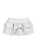 TRINKET MOTIF RUFFLE MICRO SKIRT GREY MARL