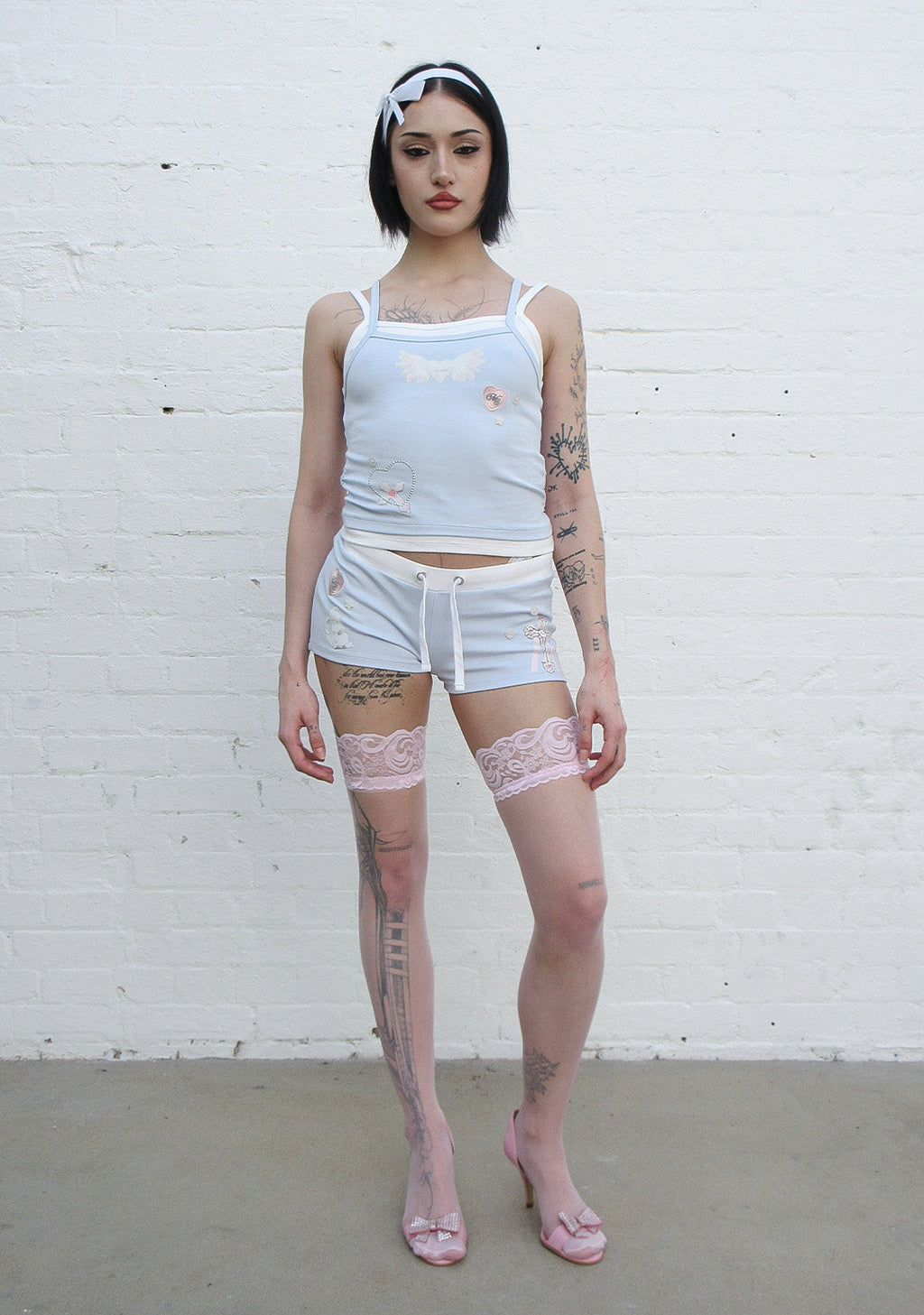 WHISPER DOUBLE LAYER CAMI TOP BABY BLUE