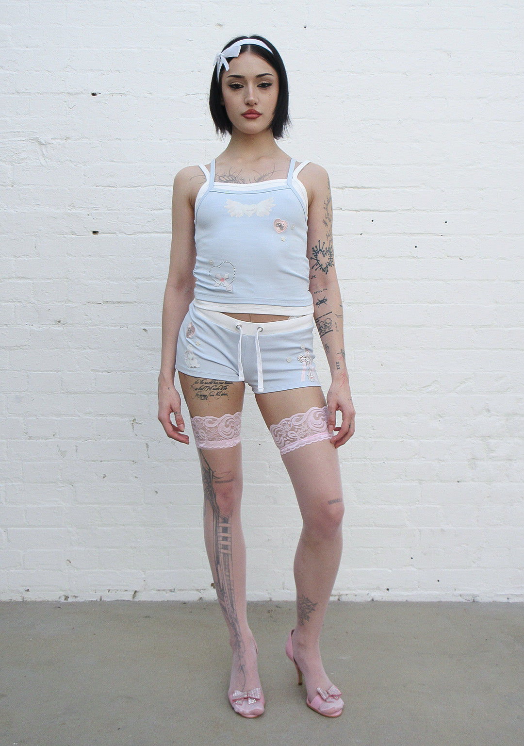 WHISPER DOUBLE LAYER CAMI TOP BABY BLUE