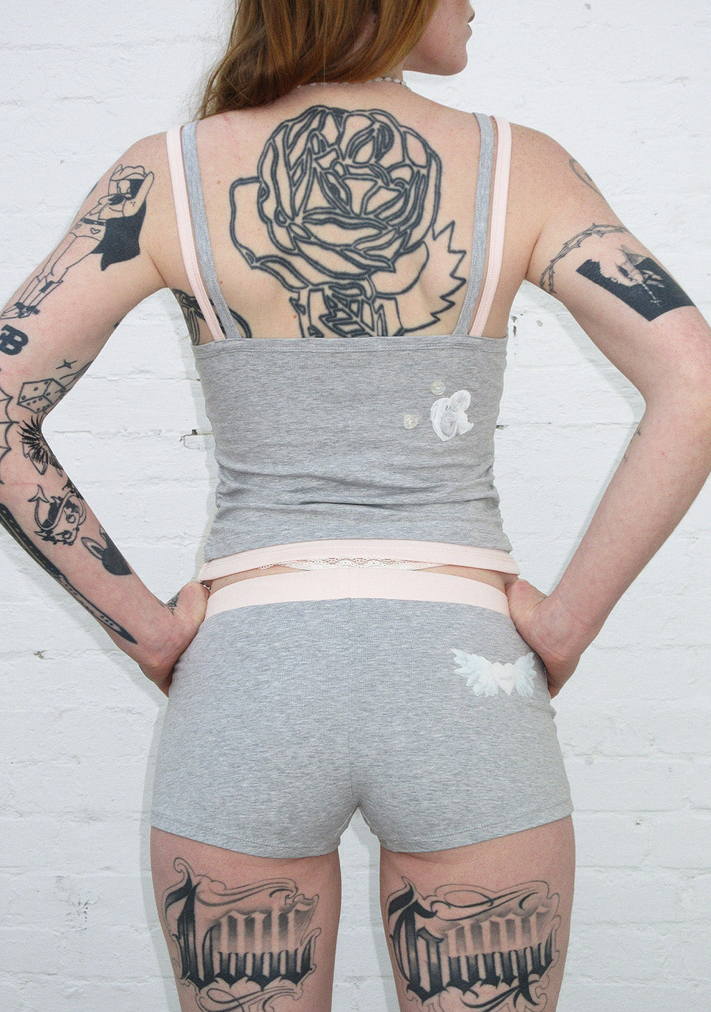 WHISPER MICRO HOTPANT SHORTS GREY MARL