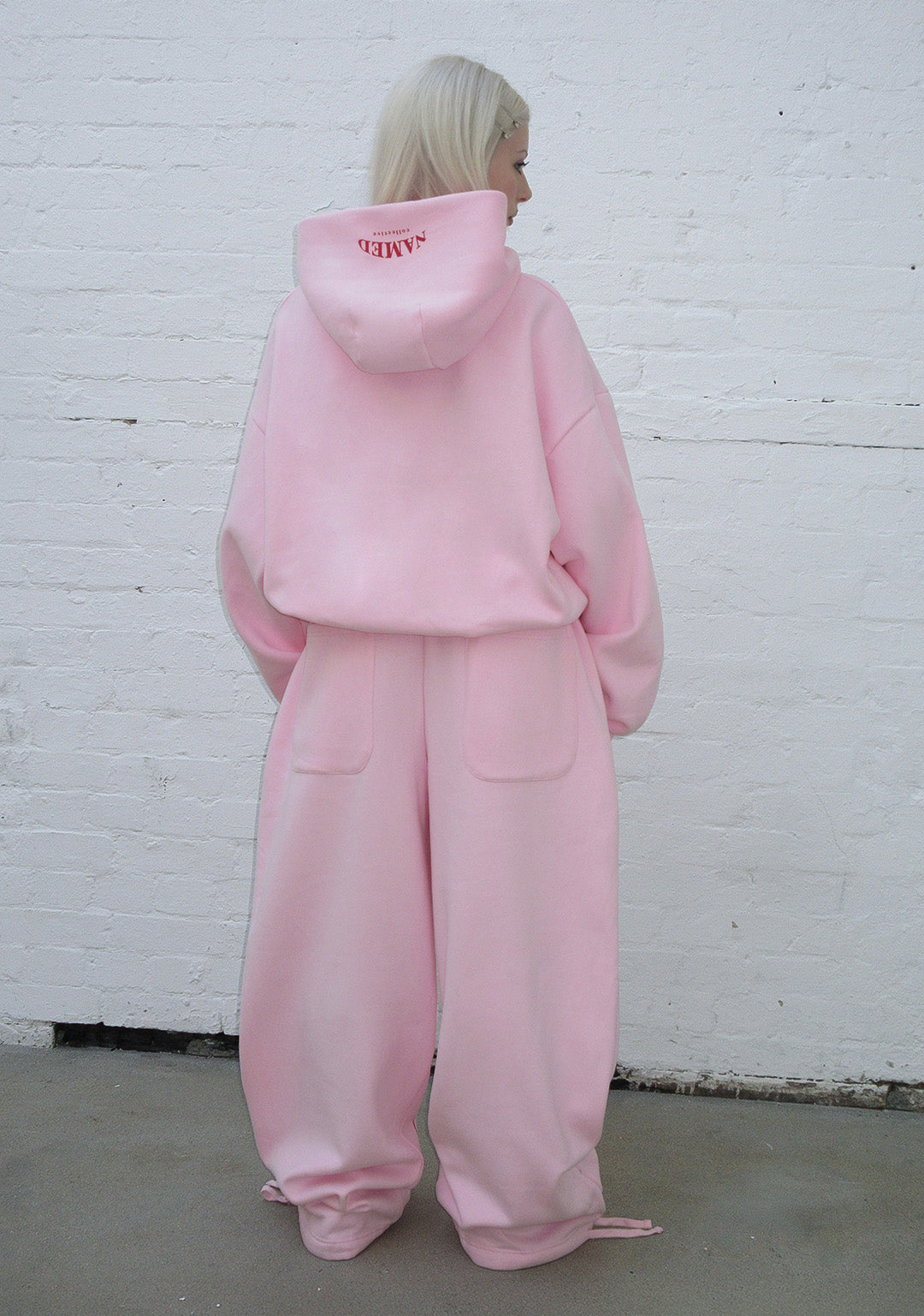 X-RATED PULLOVER HOODIE BABY PINK